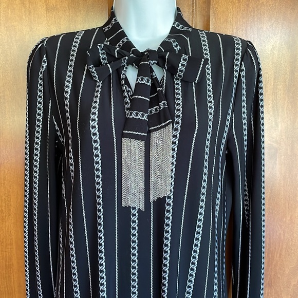 MICHAEL KORS DRESS Chain print, Tie front with chains Size XS - Picture 6 of 12